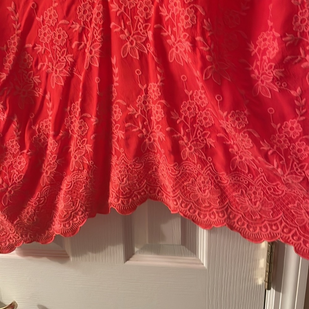 Johnny Was Coral Red Blouse SZ XL - Picture 3 of 12